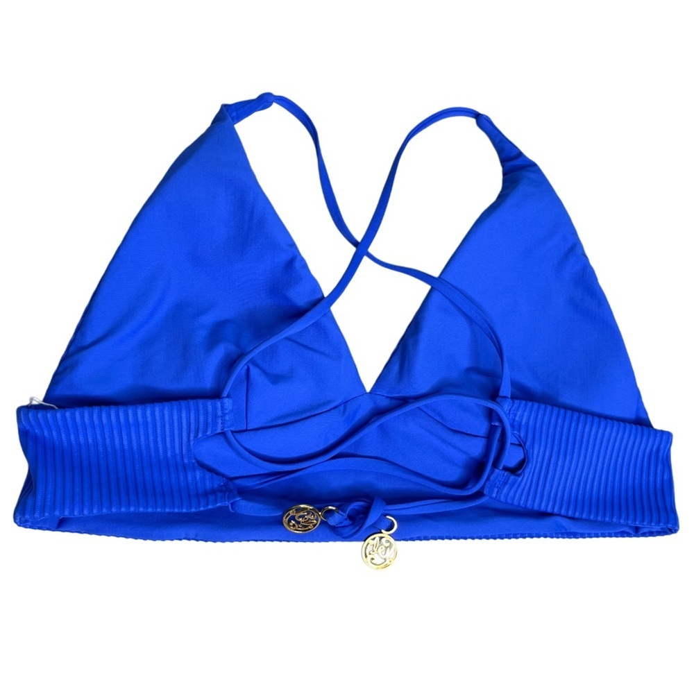 Luli Fama Orillas Del Mar Banded Halter Sz M Bikini Top - Picture 4 of 10